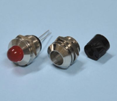 Asennuskaluste 8mm LEDille metalli/kromi *