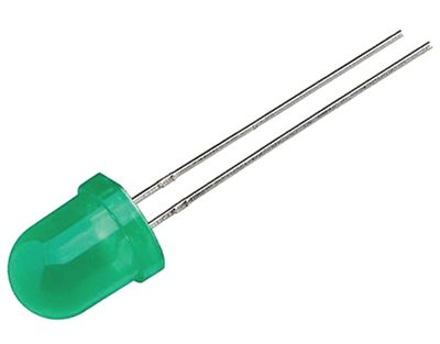 LED 8mm vilkkuva 3,5-14Vdc 20-50mcd vihreä (L-796BGD)