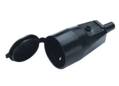 Maadoitettu (Schuko) jatkopistoke IP44 musta