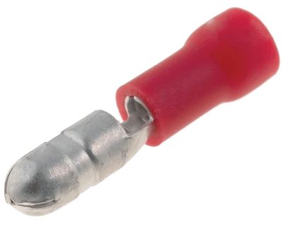 Pyöröliitin 4mm uros punainen 0,5-1,5mm²