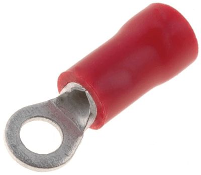 Rengasliitin 4mm punainen 0,5-1,5mm²