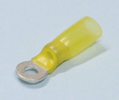 Rengasliitin kutistemuovilla 4mm keltainen 4-6mm²