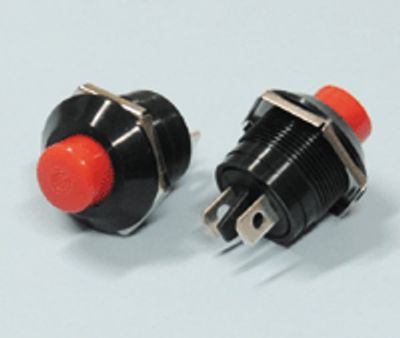 Painike sulkeutuva 1xOFF-(ON) 10A 12V punainen