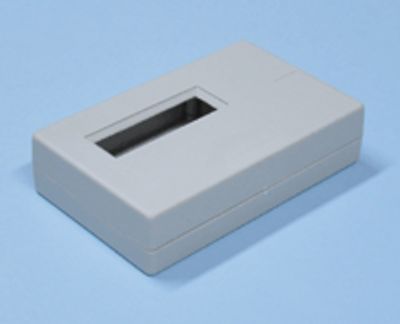 Muovikotelo näyttöaukolla 118,2x74x28mm harmaa *