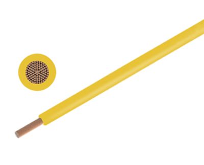 Kytkentäjohto 450/750V 6,0mm² keltainen (H07V-K6)