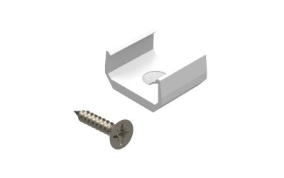 Alumiinikiskon kiinnike valkoinen