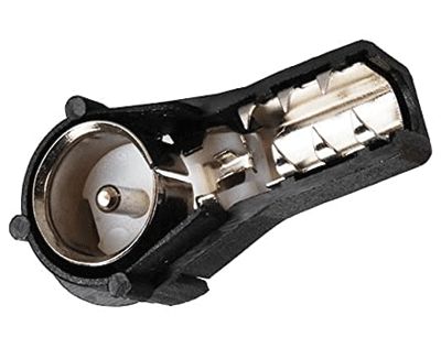 ISO-autoantennipistoke kulma puristettava/juotettava