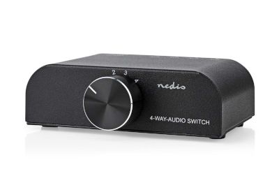 Audiovalintakytkin 3xRCA-stereo/1x3,5mm stereojakki