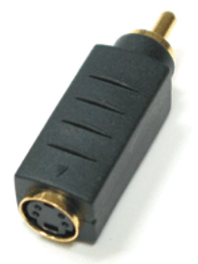 Kullattu adapteri, S-video/komposiittivideo *