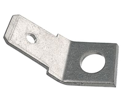 Laattaliitin ruuvikiinnityksellä uros 6,3mm 45°