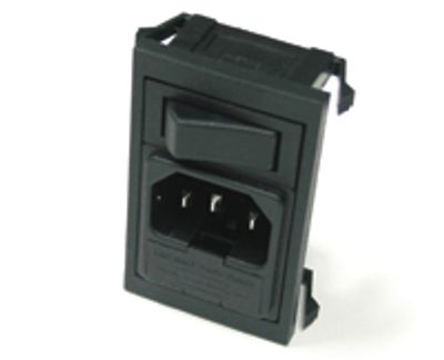 Liitinpaneeli sulakepesällä, 1-napainen kytkin