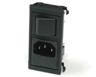 Liitinpaneeli sulakepesällä, 2-napainen kytkin