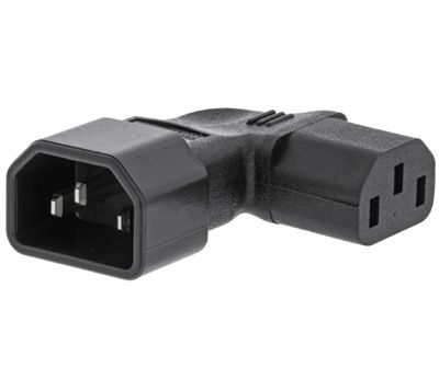 Kojeliitinadapteri C13/C14 kulma oikealle