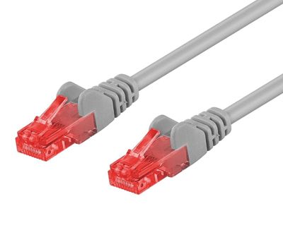 Cat6-liitäntäkaapeli suojaamaton U/UTP harmaa 1,5m