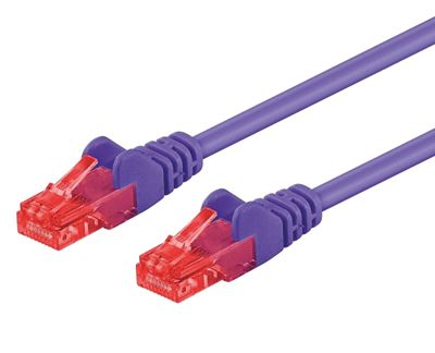 Cat6-liitäntäkaapeli suojaamaton (U/UTP) violetti 5m
