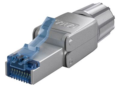 Modular-pistoke Cat6a-kaapelille 8/8-nap. (RJ45) suojattu (STP)
