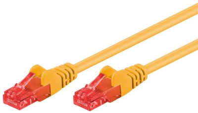 Cat6-liitäntäkaapeli suojaamaton (UTP) 1,5m keltainen