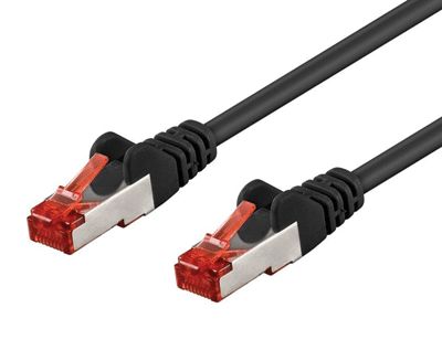 Cat6-liitäntäkaapeli suojattu S/FTP musta 25m