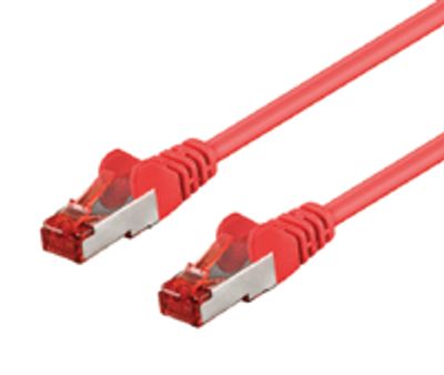 Cat6-liitäntäkaapeli suojattu (S/FTP) 25m punainen