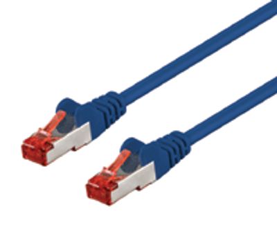 Cat6-liitäntäkaapeli suojattu (S/FTP) 25m sininen Cat6-liitäntäkaapeli suojattu (S/FTP) 25m sininen
