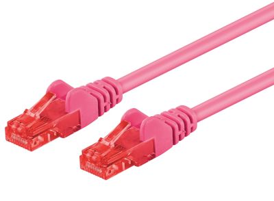 Cat6-liitäntäkaapeli suojaamaton (U/UTP) vaaleanpunainen 2m