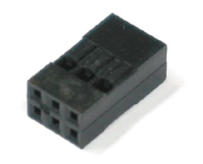 Liitinrunko CH-koskettimille 2x3-nap.