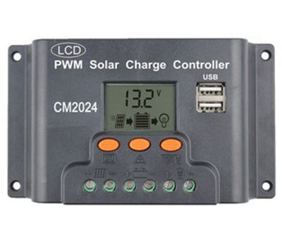 Lataussäädin aurinkopaneelille 12V/24V 10A