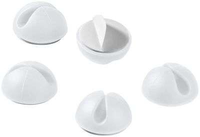 Kaapelikiinnike tarrakiinnityksellä muovi valkoinen 5kpl/pkk