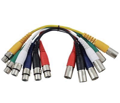 XLR-mikrofonikaapelisarja uros/naaras 6kpl 0,3m *