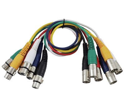 XLR-mikrofonikaapelisarja uros/naaras 6kpl 0,9m *