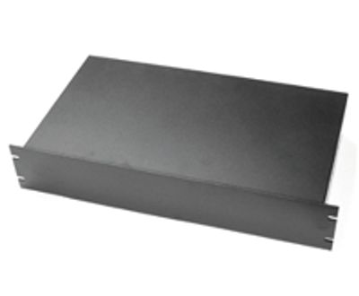 19" laitekotelo 2U 445x84x250mm musta