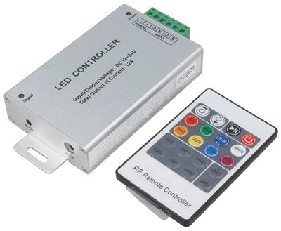 Kauko-ohjattava RGB-LED -valosäädin 3x4A 12Vdc/144W 24Vdc/288W (CTR-RGB-4A-01)