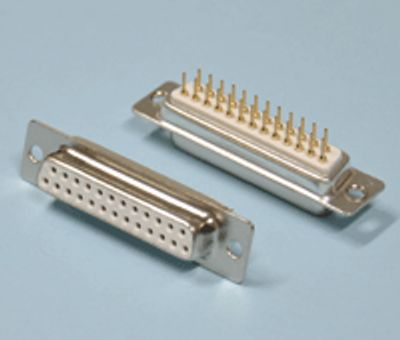 D-liitin piirilevylle suora 25-nap. naaras