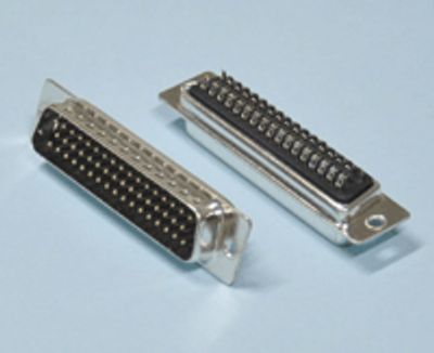 D-liitin juotettava 50-nap. uros