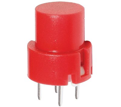 Painike piirilevylle 1xOFF-(ON) 0,1A 32Vdc punainen (D6R40 F1 LFS)