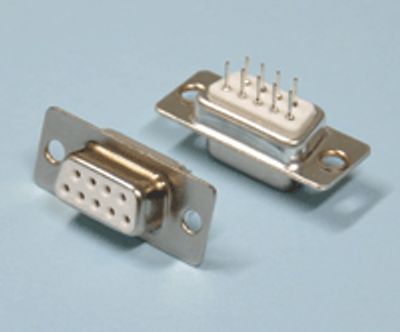 D-liitin piirilevylle suora 9-nap. naaras