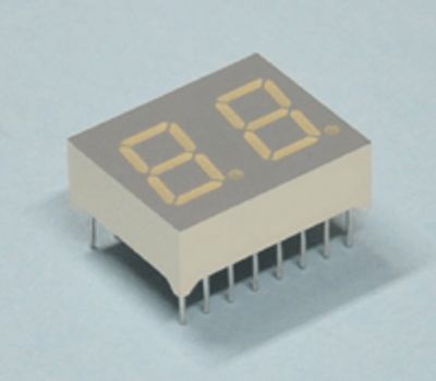 7-segmenttinäyttö 2-osainen 10mm CA punainen *