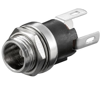 DC-runkoliitin mutterikiinnitys 2,5mm/5,5mm