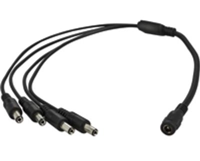 DC-jakaja 2,1mm/5,5mm liittimillä 4-osainen 0,35m