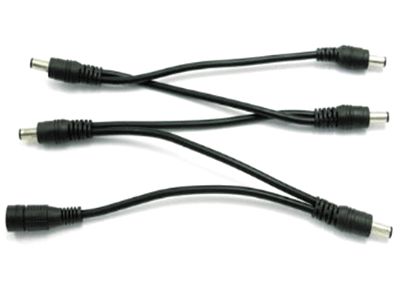 DC-jakaja 2,1mm/5,5mm liittimillä 5-osainen 0,35m