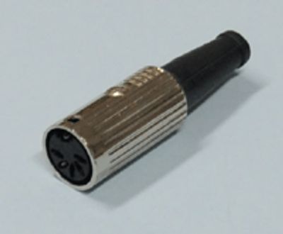 DIN-jatkopistoke metalli 5-nap. 45° naaras