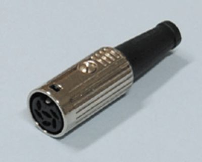 DIN-jatkopistoke metalli 5-nap. 60° naaras