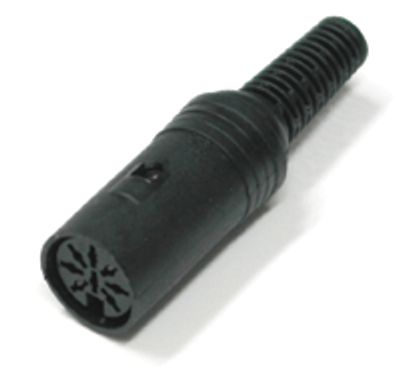 DIN-jatkopistoke, 8-nap. musta