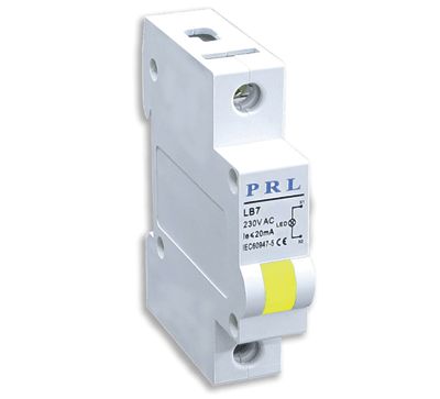 LED-merkkilamppu DIN-kiskoon 230Vac keltainen