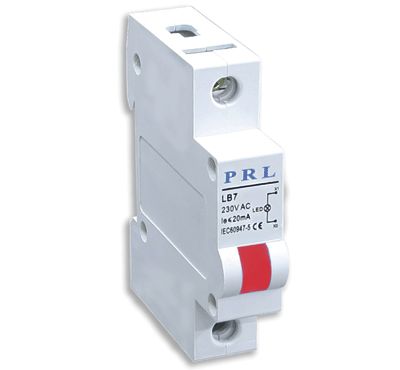 LED-merkkilamppu DIN-kiskoon 230Vac punainen