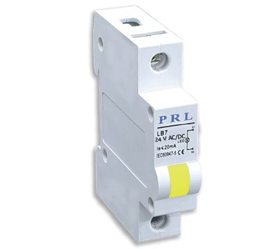 LED-merkkilamppu DIN-kiskoon 24Vac/dc keltainen