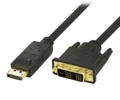 DisplayPort/DVI-liitäntäkaapeli Single-Link musta 5m *