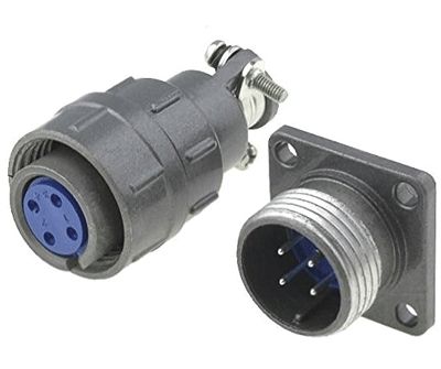 Moninapaliitinpari 4-napainen pistoke/runkoliitin