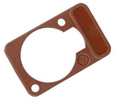 Koodauslevy D-sarjan XLR-runkoliittimille ruskea