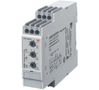 Jännitteenvalvontarele DIN-kiskoon 24-48Vac/dc 2-500Vac/dc yli-/alijännite